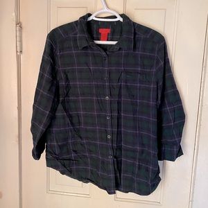 Joe Fresh lightweight plaid shirt